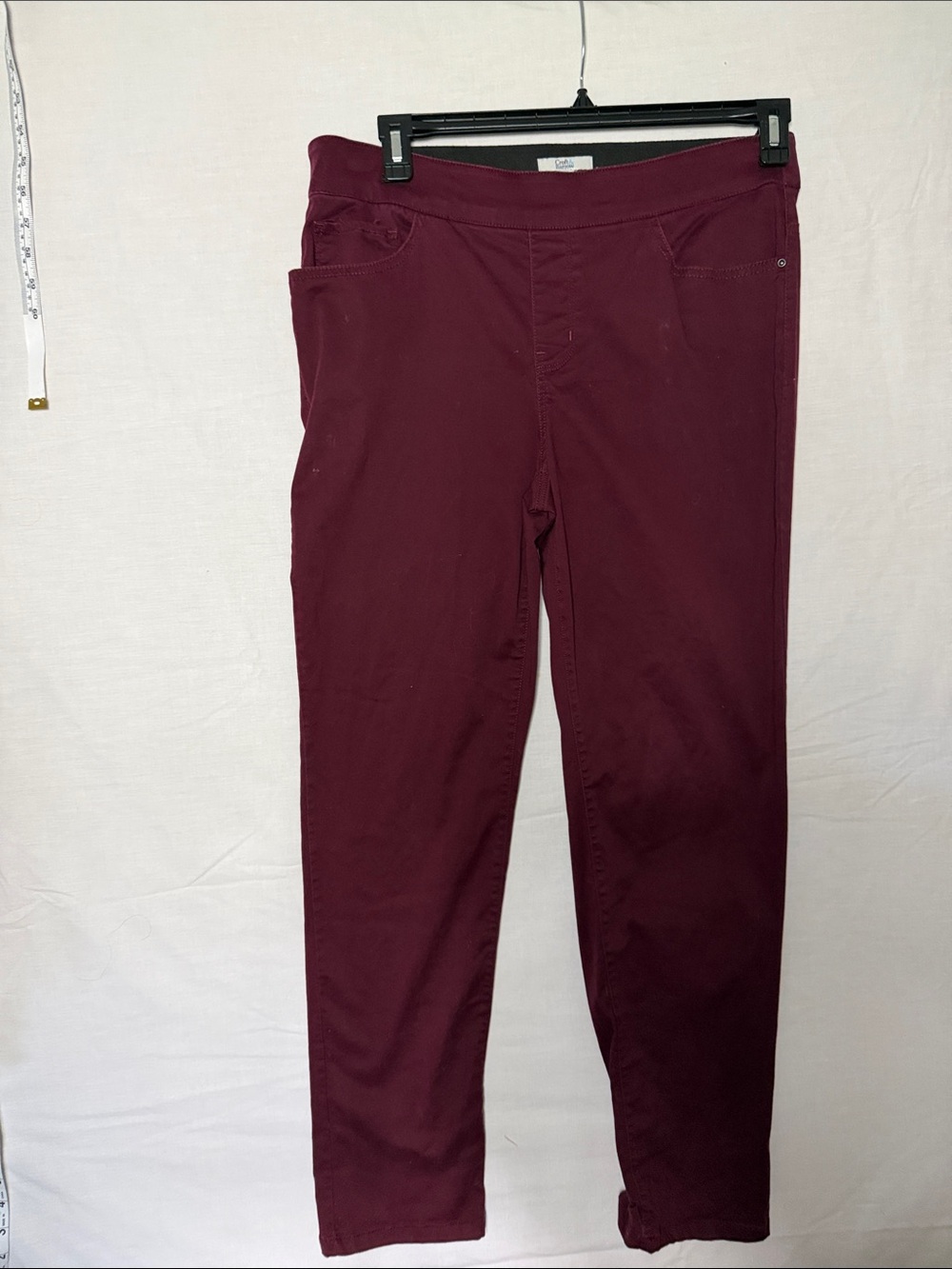 croft & barrow Women's Straight Leg Pants in Burgundy